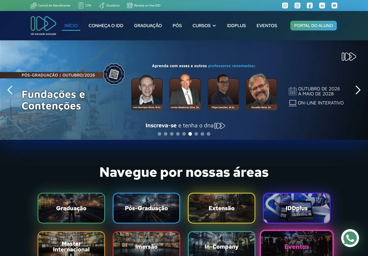 Página inicial do site IDD, projeto da Beyond Elements